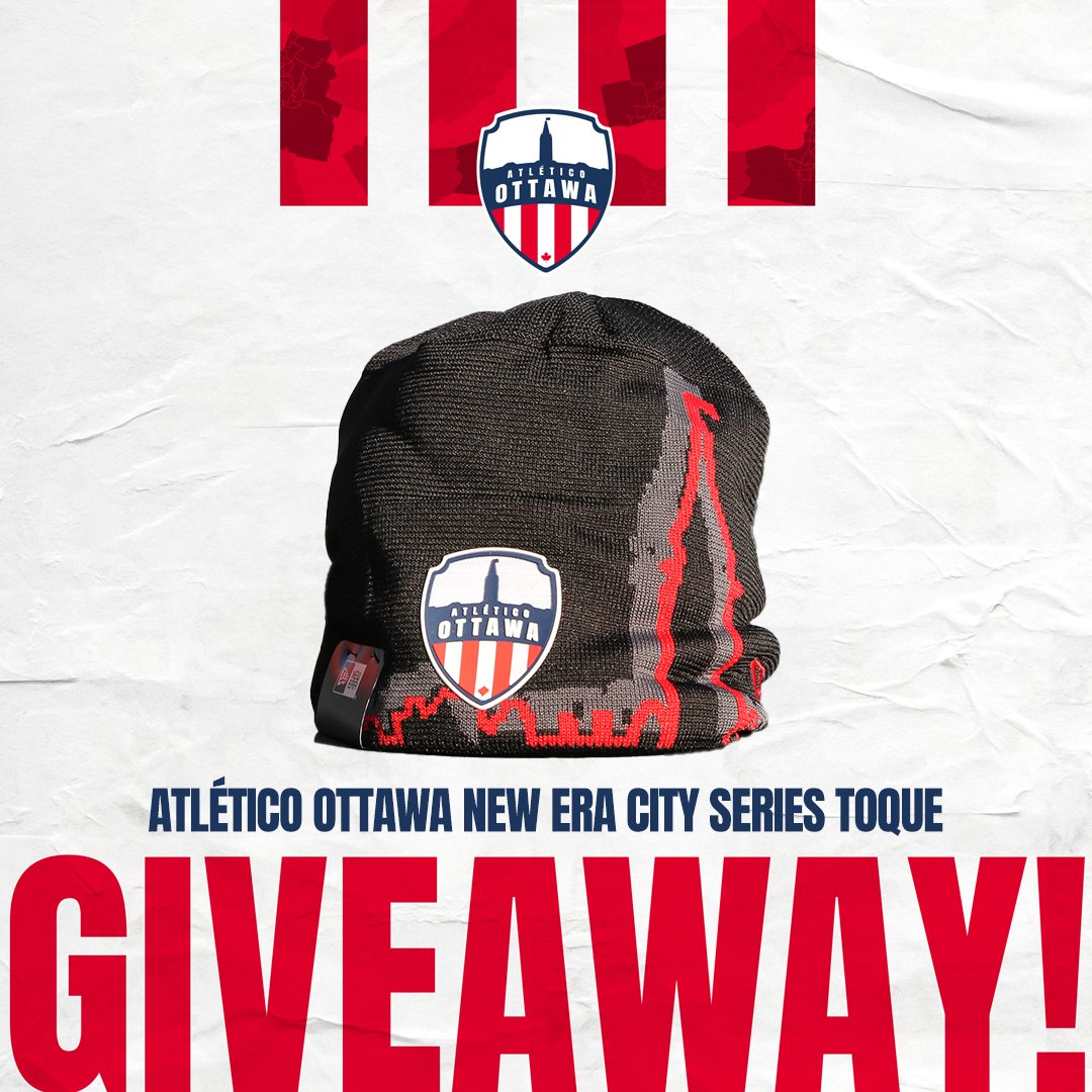 atletiOttawa's tweet image. 🚨 GIVEAWAY 🚨

Happy New Year Atleti Family ♥️🤍 Retweet or Quote Tweet for a chance to win an Atlético Ottawa New Era City Series Toque ❄️‼️

👀 A winner will be chosen Friday ⏳🗓✅

#ForOttawa | #PourOttawa
