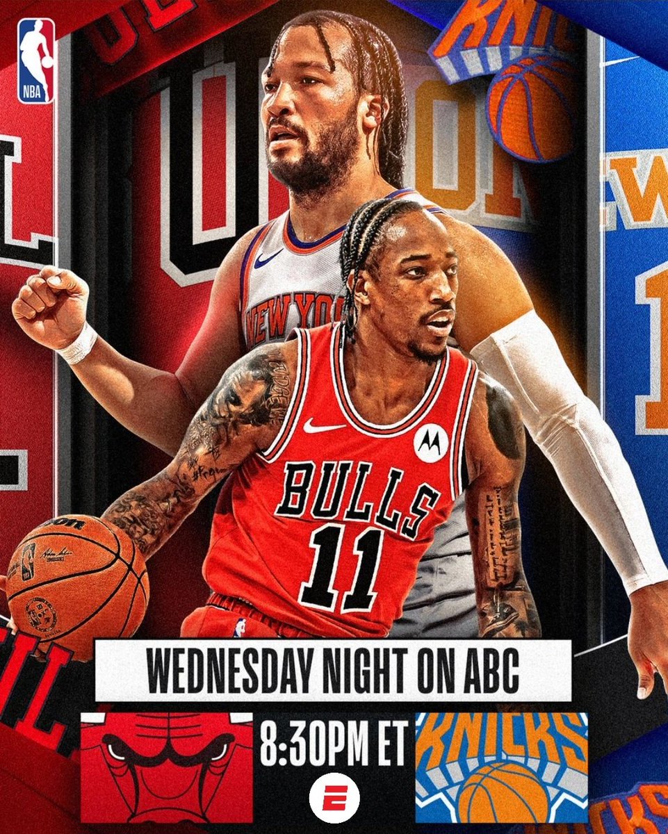 PosteBajo23's tweet photo. 🏀 #NBA | @chicagobulls (#SeeRed) vs. @nyknicks (#NewYorkForever)
🎙 Relator: @AleRPerez
🎙 Comentarista: @soyleomontero
📺 #ESPN2 Sur | #ESPN3 Norte
22:30 🇦🇷🇺🇾🇨🇱🇵🇾
21:30 🇧🇴🇻🇪🇩🇴
20:30 🇨🇴🇵🇪🇪🇨🇵🇦
19:30 🇳🇮🇬🇹🇸🇻🇨🇷🇭🇳🇲🇽
💻📱 @StarPlusLA
🤳 #NBAxESPN - #NBAWednesday
Dale RT 🔃 https://t.co/uSdqPeXA2o