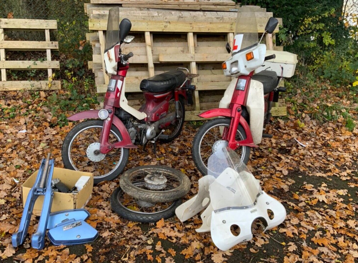 BarnFindsUK's tweet photo. Ad: Honda C90 Cub x2
On eBay here -->> https://t.co/DIibUgTIea
#HondaC90Cub #eBay #motorcycle #vintagebike #retrobike #classicbike #motorcyclelife #bikeforsale #bikeauction https://t.co/Dq6cpyfqTR
