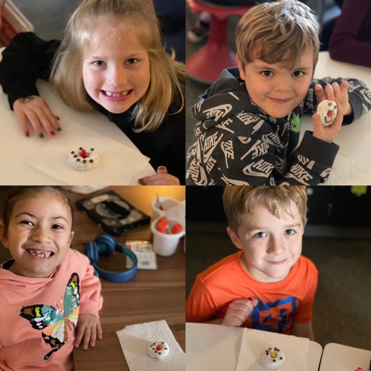 MsKOndelacy's tweet photo. ¡Feliz Año Nuevo! We kicked off our first day back with a bang and launched our new writing focus—How To’s 📋☑️ Seguimos las instrucciones para hacer un muñeco de nieve ☃️ delicioso ☺️ Just look at those happy firstie faces! #FirstGradeForever #WilsonWay @gowilsonrangers https://t.co/pqeTQlbB84