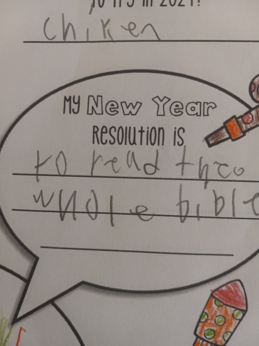 Doing New Years resolution activities with my students today and my heart almost burst with joy and praise ...completely unprompted these young kids have Jesus in their heart!! 

~Thank you and Praise be to YOU Lord