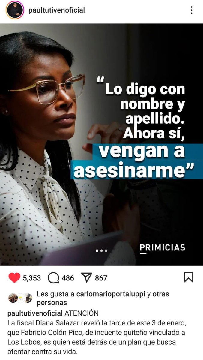 CamachoYane's tweet photo. Exigimos al señor presidente ⁦@DanielNoboaOk⁩ que garantice la seguridad de ⁦@DianaSalazarM2⁩ ya tiene nombres, hágalo señor presidente!
⁦@hbanguera⁩ ⁦@LaDataEc⁩ ⁦@EljJusticiero⁩ https://t.co/6XasGHzRdq
