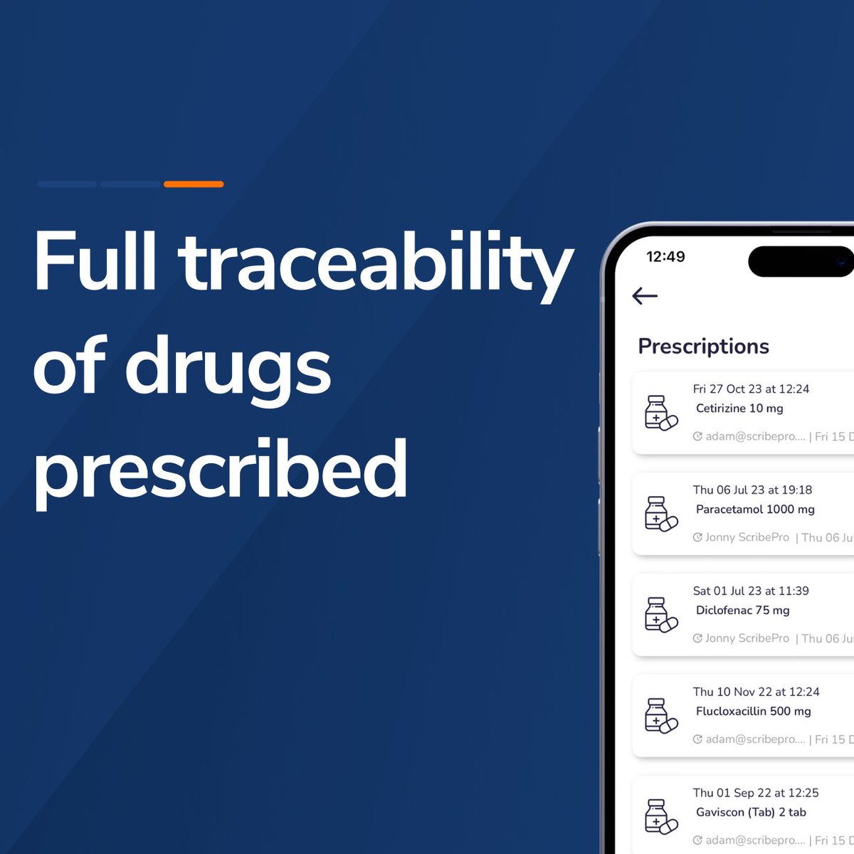 scribe_pro's tweet image. Next up on our ‘Feature Series’ is our Prescriptions function - quick entry of drug and dosages allowing full traceability. Easy search and select from pre-populated drug formulary
#scribepro #app #sportsmedicine #gamechanging #medicalrecords #protectplayers #protectclinicians