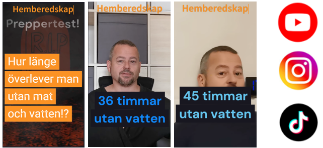 hemberedskap's tweet photo. Vi testar hur länge man klarar sig utan vatten (hård torr-fasta). Nya inlägg läggs upp löpande på YouTube Shorts, Instagram och TikTok. https://t.co/AkTGABNBNb #hemberedskap #preppertest https://t.co/1mPDSAZVoM