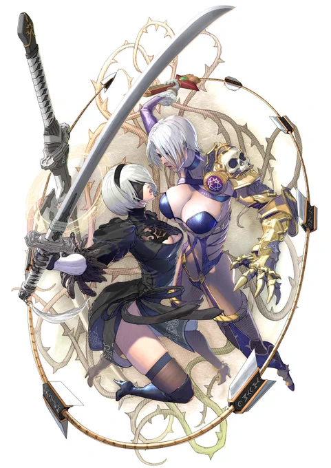 Official art | Soulcalibur VI - 2B vs Ivy 