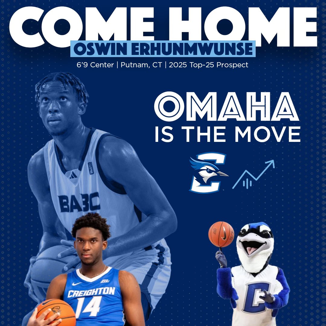 5⭐️ <a href="/oswinosarumen/">Oswin Erhunmwunse</a> is close to making his decision. 

There’s one school that has all these qualities: 

- Basketball is #1
- Proven bigs that play professionally
- A family culture that will create life-long relationships

That school is Creighton. Relationships>$. Be a JAY💙