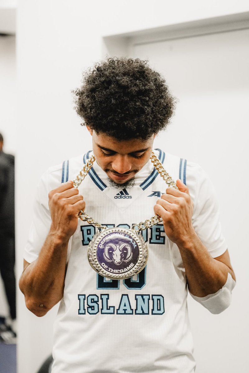 RhodyMBB's tweet photo. BWest takes home tonight’s #DefensiveRAMoftheGame 🔒
#GoRhody // #AttitudeIsEverything https://t.co/a6LtQqIqEN