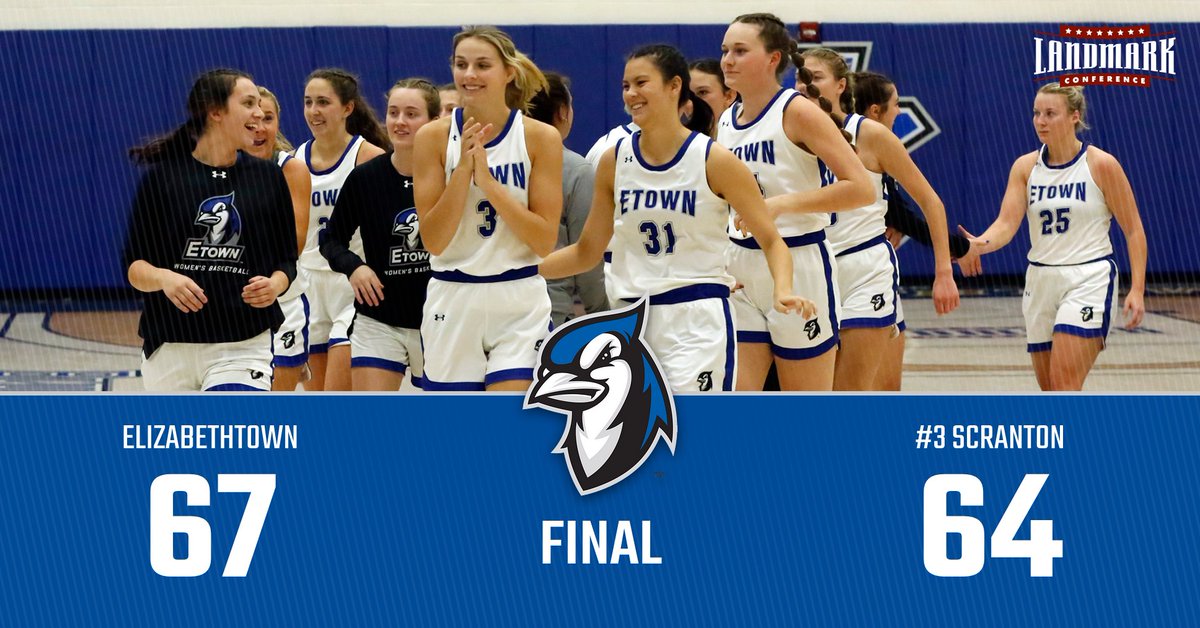 WBB | BLUE JAYS WIN! <a href="/BlueJaysWBB/">Etown College WBB</a> knocks off #3/5 Scranton behind 25 pts from Summer McNulty, 15 from Cyleigh Wilson, and a 10 &amp; 13 double-double from DaniRae Renno! #ECWBB hands the Royals their first loss of the season, go Jays! #FlyWithUs 

RECAP: etownbluejays.com/news/2024/1/3/…