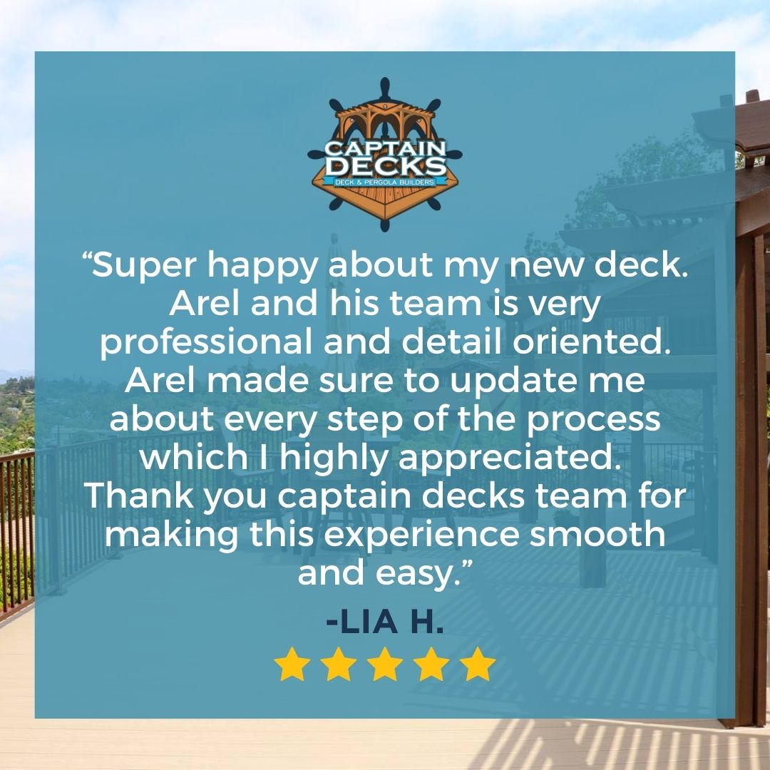 captain_decks's tweet image. Choose us to elevate your outdoor space and relish a seamless, hassle-free, and genuinely delightful experience. For a free quote, visit captaindecks.com. 
.
.
.
#deckingsolutions #compositedecking #decking #highenddecking #timbertech #Sandiegodecking #sandiegodeckbuilders