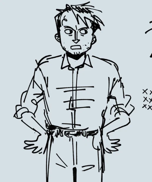 its ok i drew him in his gay little monkey pose to balance it back out 