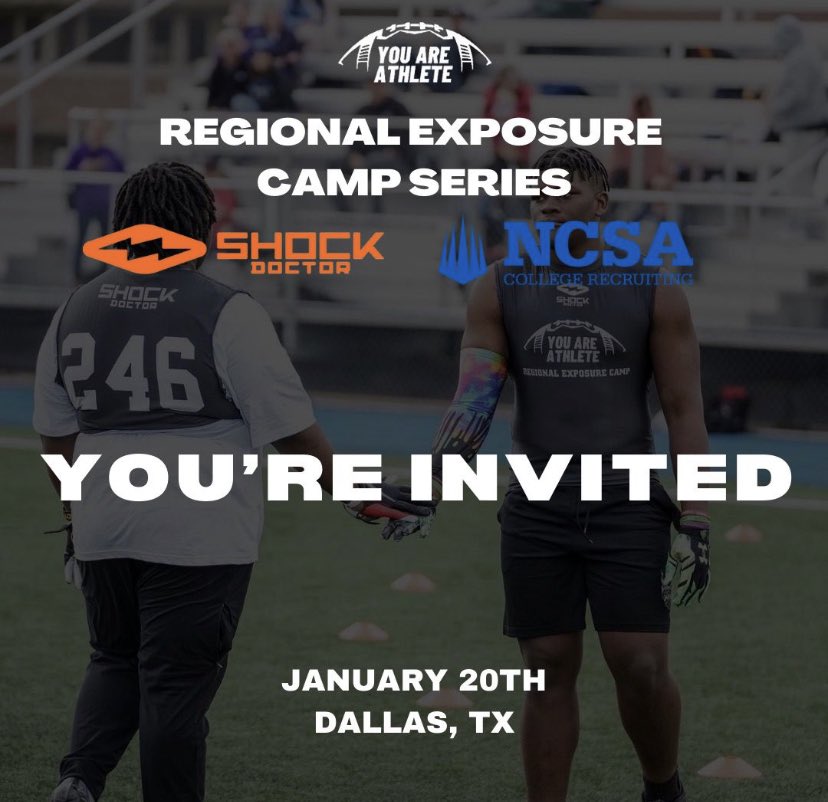 Thank you for the invite to the regional exposure camp. <a href="/ShockDoctor/">Shock Doctor</a> <a href="/youareathlete/">You Are Athlete</a> <a href="/SCSEaglesFB/">SCSFB</a>