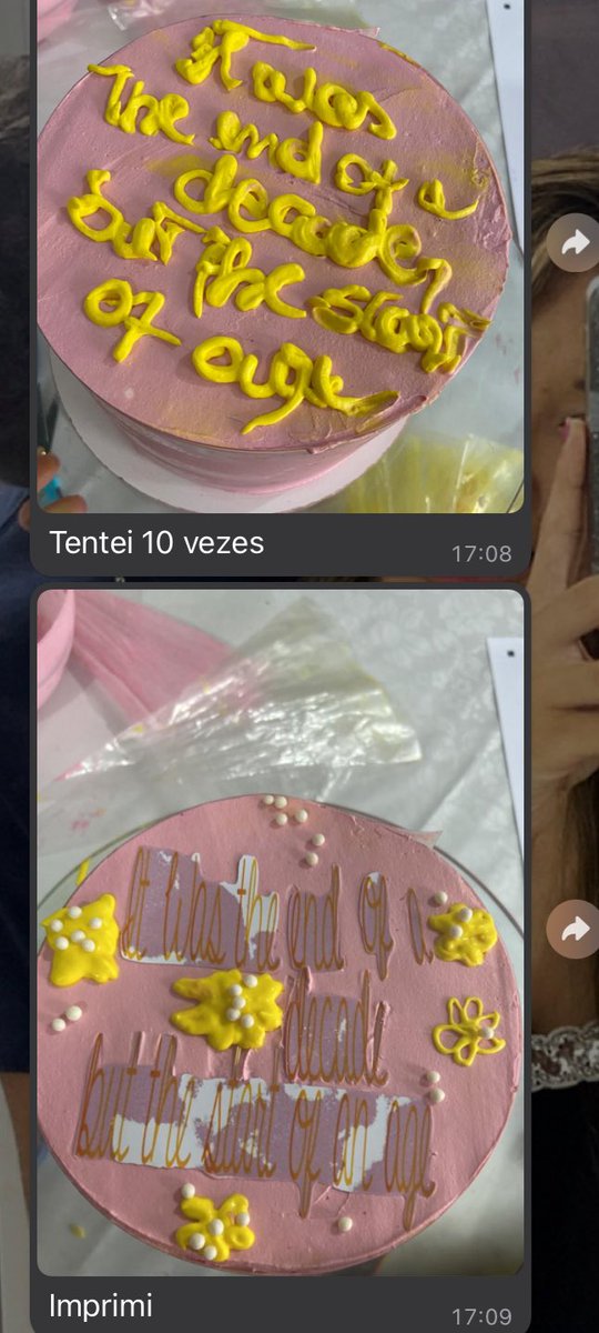 ainda rindo muito da expectativa e realidade desse bolo