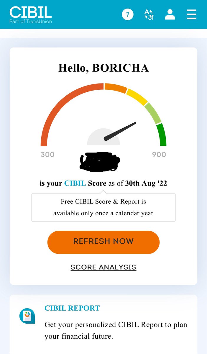 manishsboricha's tweet photo. @TransUnionCIBIL - are you not regulated to provide one free credit report every year? Your last report was on 30th Aug 22 and now it says 365 days to my next free report ? System bug? Let’s hope so!! Kind attention @RBI https://t.co/UsktFYWdsC