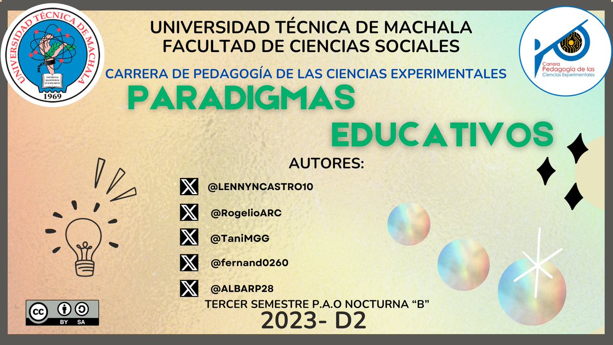 AlbaRP28's tweet photo. La educación es el único camino para escapar de la esclavitud mental (Frederick Douglass)
#PedagogiadelasCienciasExperimentales #Tic #DocenteInnovador #Digital #investigación #ModelosPedagógicos #metaverso #pedagogía
@jorgearmi20 @experimenutmach
@canva #utmach #sistemaeducativo https://t.co/jFcjfVVJEa