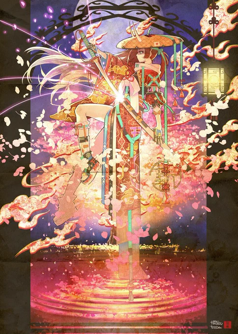 桜exhibition今年も参加したいな>RP直近の参加作品2023・2022メインビジュアル・2022・2021#桜Ex2024 