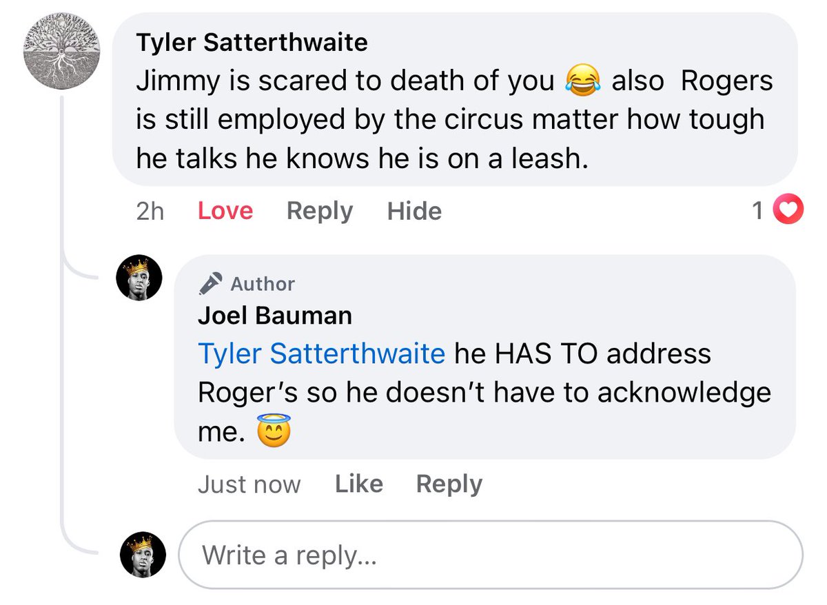_kingbau's tweet photo. He HAS TO Acknowledge Roger’s 

So He DOESN’T ACKNOWLEDGE 

Me. 😊 https://t.co/vPqU3ARtFd
