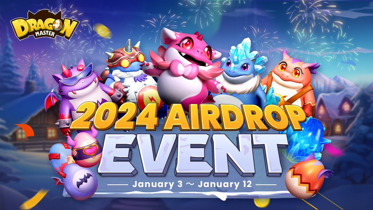 dragonmaster_co's tweet photo. 🎊 🎁 #dragonmaster 2024 #Airdrop Event: Rare Special Dragons, $DMT, and Scholarships Giveaway ! 🎊 🎁

https://t.co/ChbZ4rTZQD

Happy New Year! DragonMaster is launching the first airdrop event of the new year. This time, we are offering you a chance to obtain rare special dragons for free, along with other exciting rewards!

🎁 Event Rewards
1. Rare Special Dragon * 1 (of your choice)
2. 200 DMT * 10
3. Scholarship Slots (one month) * 10
4. Random game props * 10

⏰ January 3 - January 12

#Giveaway #NFTs #P2EGame
