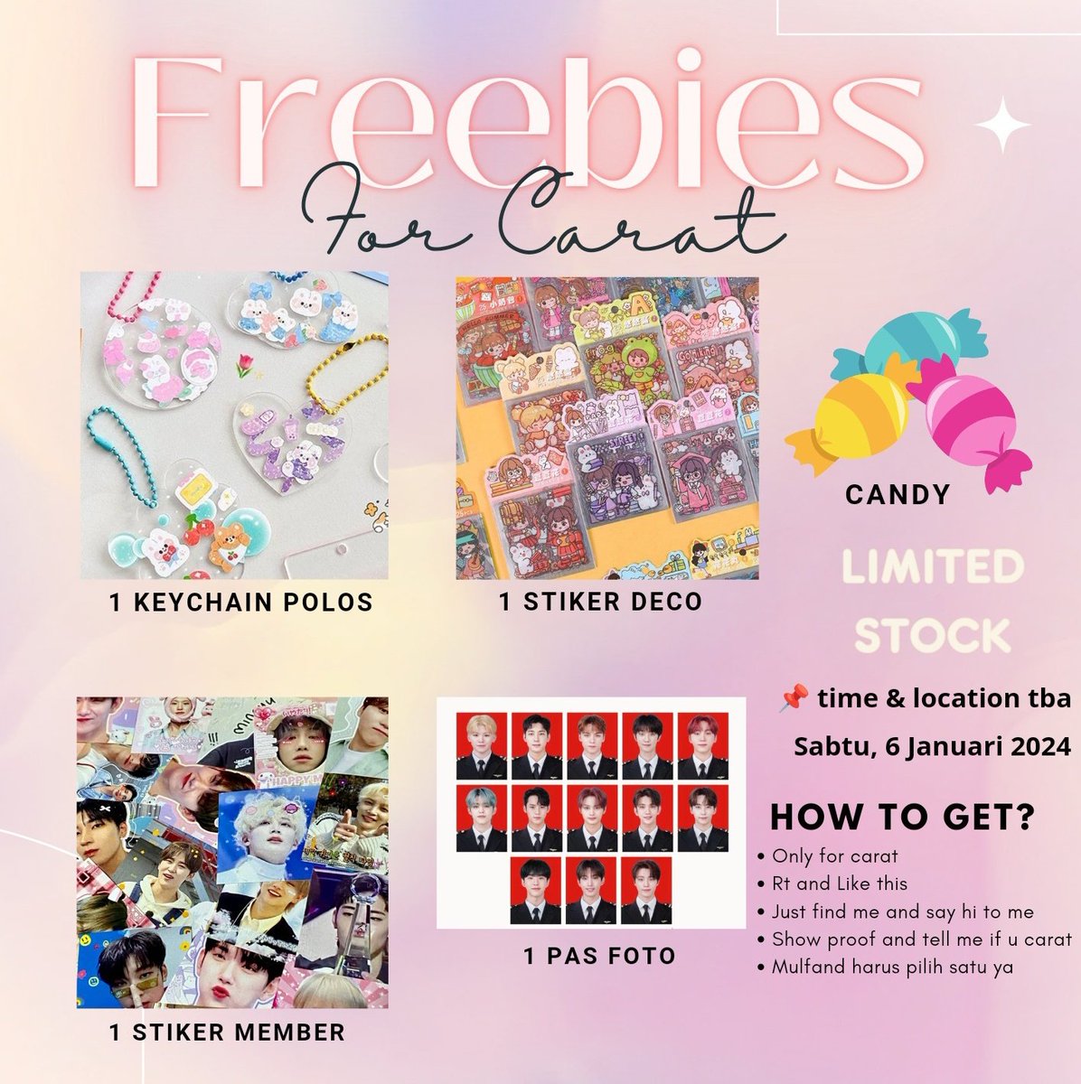 128O8's tweet photo. ✮⋆˙GDA 2024 IN JAKARTA⋆˙✮
Freebies by @128O8 for Zerose, engene and carat!!

📍JIS, time and loc TBA
🗓️ 6 Januari 2024

☆ DM for trade (terbatas ya)
☆ Rules on pict
☆ strictly 1:1
☆ mbf, rt &amp; like are appreciated 
☆ tag me once you get it

See you there all!🤍 https://t.co/04CjvjfNux