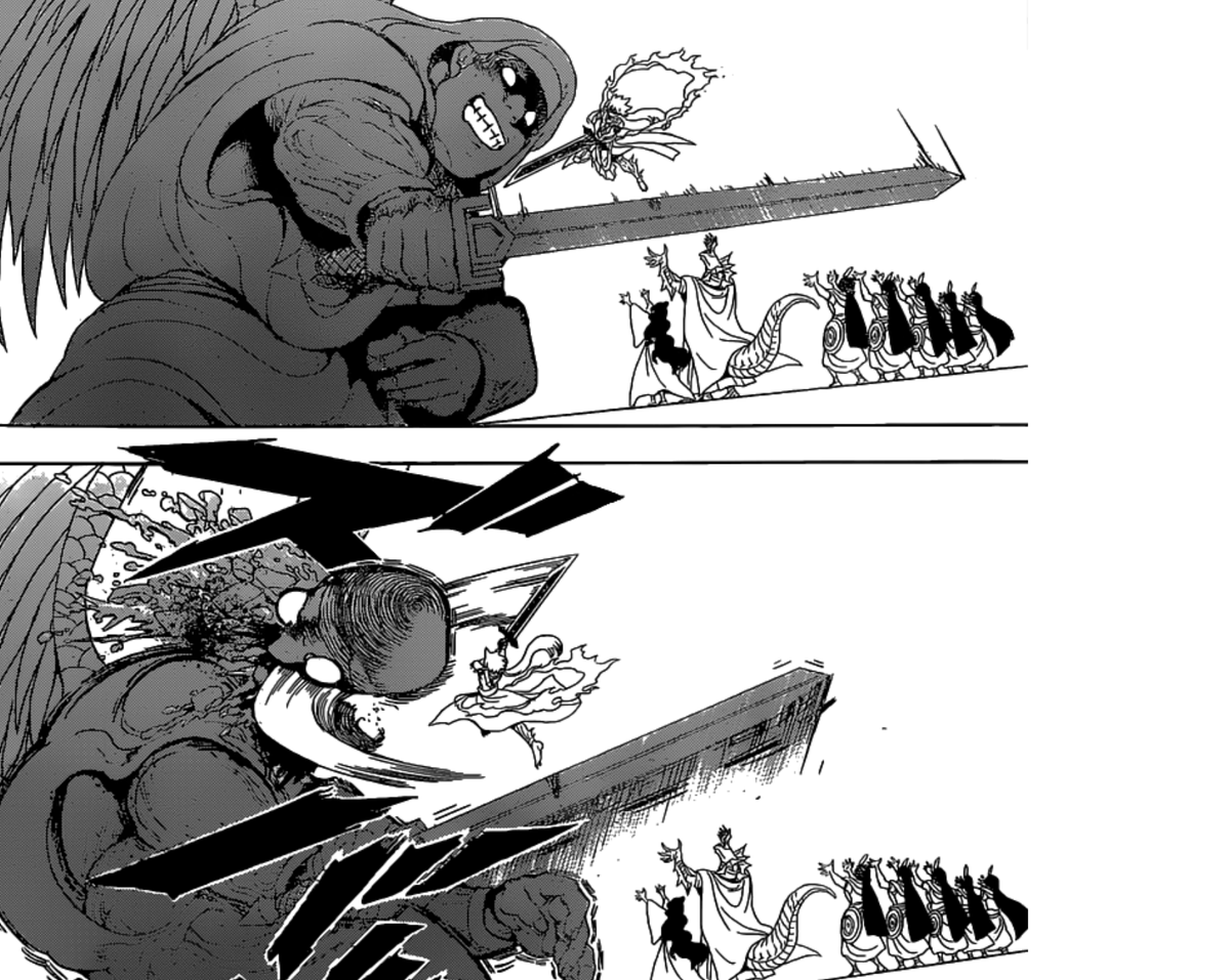 WonderFlames's tweet photo. @SatsujinOtome @taintedgraiI @NoMagicSwordman From the large dust cloud, he zipped out in the blink of an eye, moving off instinct, Sword already having severed the Dragon's arm.
Marks of battle damage tattered his frame, yet his mind was still elsewhere.
"Don't FUCK with me, Hakuryuu."
#CloverInvasion | #MVBlackBulls https://t.co/8IMfcRJmME