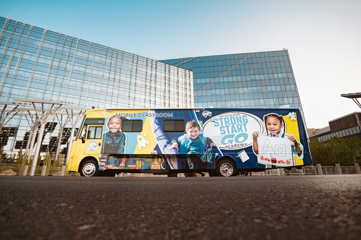 CityOfLasVegas's tweet photo. The Strong Start Go Mobile Pre-K Academy offers children a high quality early education program closer to their neighborhood at no cost to the families. 🧑‍🏫

We are offering the Mobile Pre-K at four locations, and offering brick-and-mortar locations as well. ✏️ https://t.co/YtOBx2004n