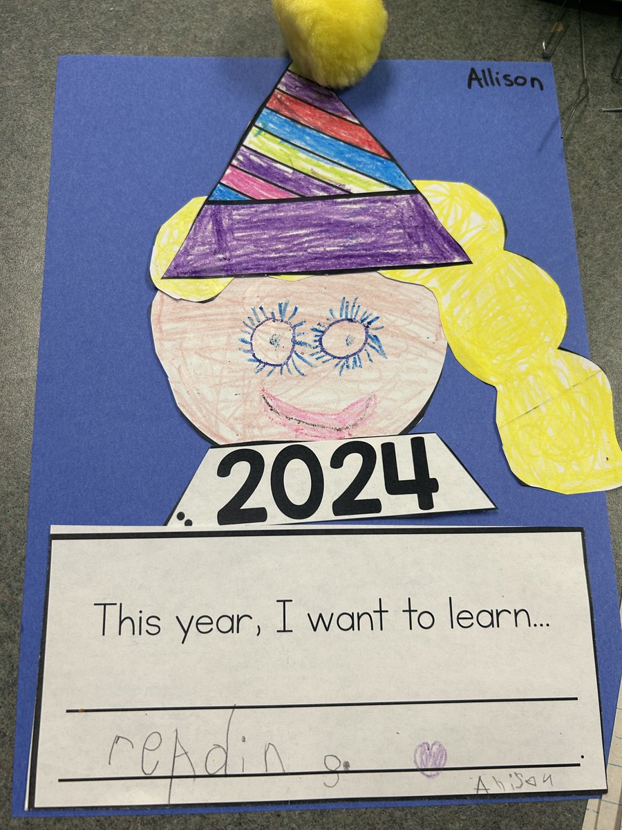 EBEPrincipal's tweet photo. Today some of our kindergarten students made learning goals for the new year. Students are excited  to take charge of their learning for the new year! #elgerbayexplorers https://t.co/U0JzDCJid1