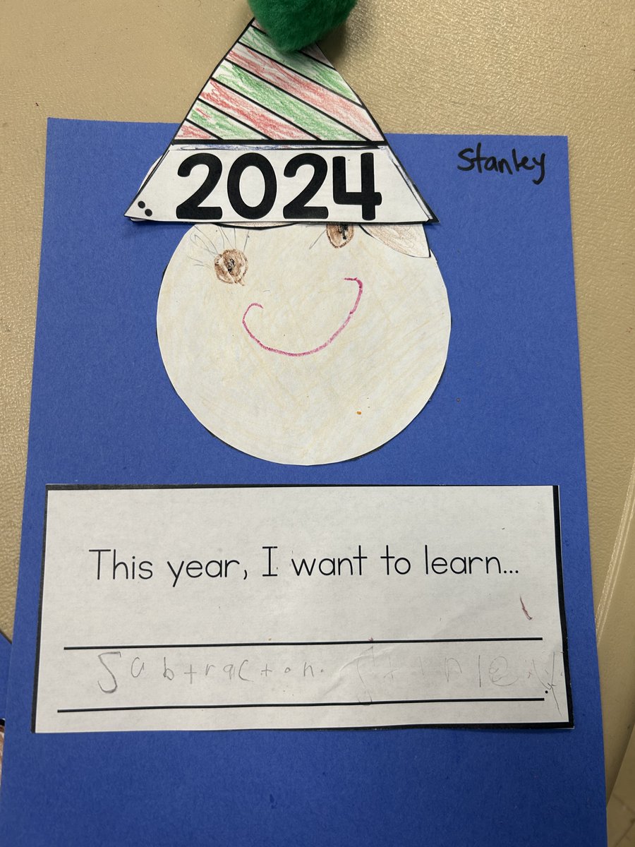 EBEPrincipal's tweet photo. Today some of our kindergarten students made learning goals for the new year. Students are excited  to take charge of their learning for the new year! #elgerbayexplorers https://t.co/U0JzDCJid1
