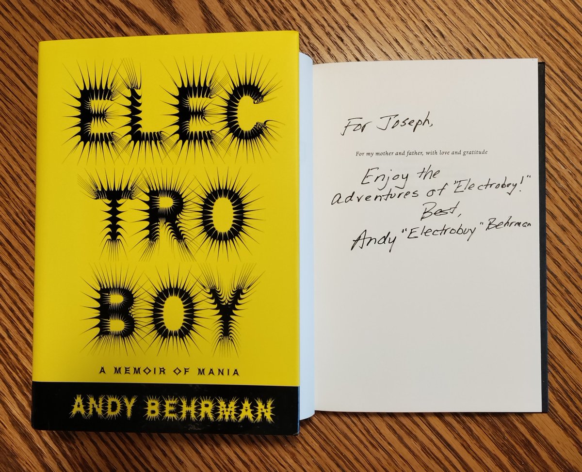 Thanks Andy @electroboyusa Behrman! If there were no dark times, we wouldn't see the light shine. #Electroboy #SignedFirstEdition
