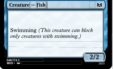 mtg_ds's tweet photo. (#custommagic, kinda)
On Blogatog, people are peppering MaRo with questions about the vacant UR keyword ability.
I've always liked this keyword I call "Swimming" (which works flavorfully very well for blue, and a little less well for red๐), which is: https://t.co/tb8dnTxSLE