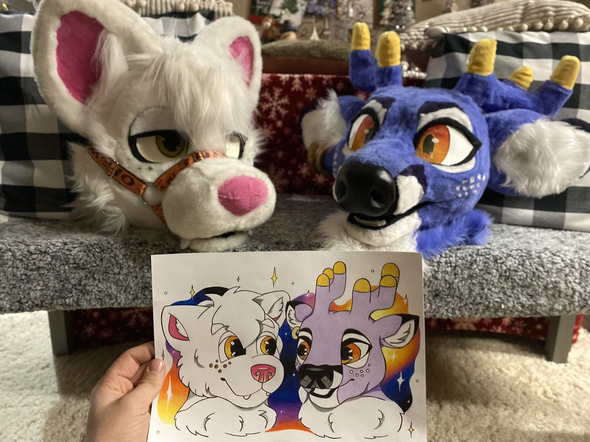 really cute gift art from <a href="/Ras_Shibe/">Toyota Ras4</a> ❤️ His sister drew it for us :3