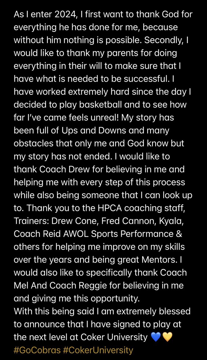 Signed !! 💙💛 <a href="/Coker_WBB/">Coker Women's Basketball</a>