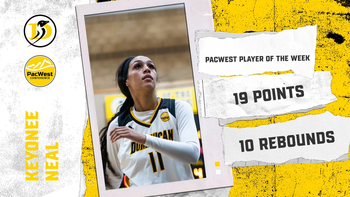 Congratulation Keyonee! Neal grabs her second weekly honor of the season as her double-double led Dominican to victory over Westmont. #SkoPengs #PenguinPride