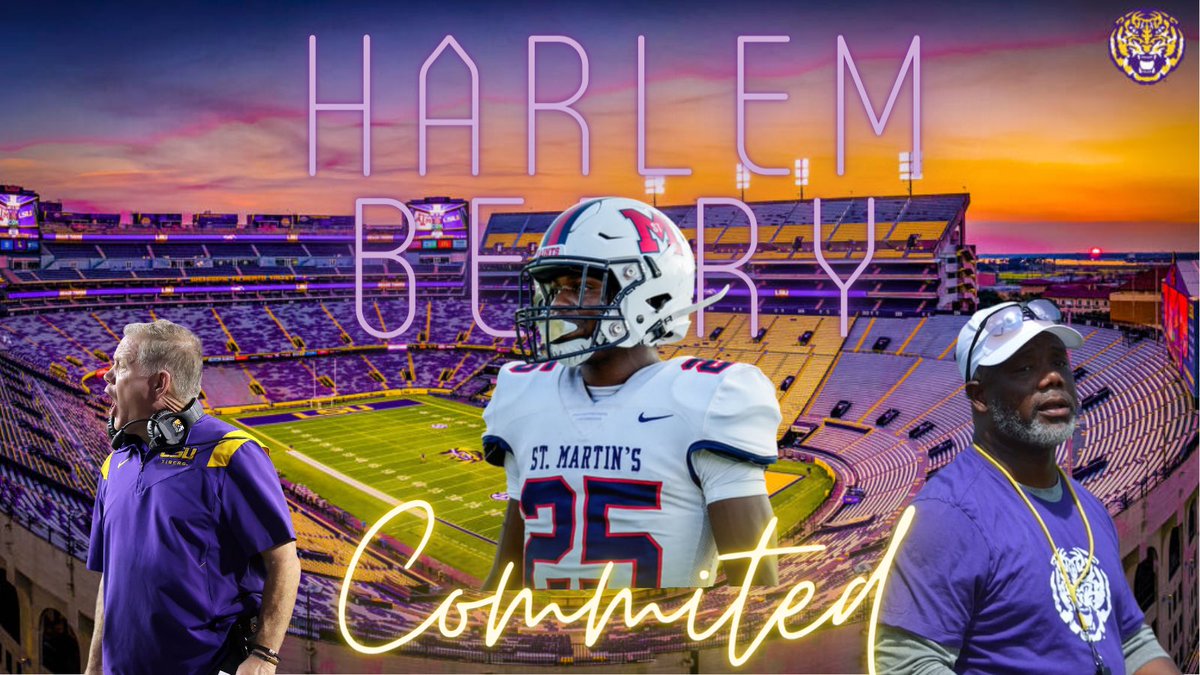 ceditoff_sports's tweet photo. BOOOOOM 💥💥💥

One of the best RBs the state has seen 

5 ⭐️ Harlem Berry (Metairie, LA) has announced he’s committed to #LSU huge for the Tigers who are on pace to sign one the best classes in school history. Berry is the #1 RB in the 2025 class.

#StateofFootball 🐯 https://t.co/ewuVDnKdLk