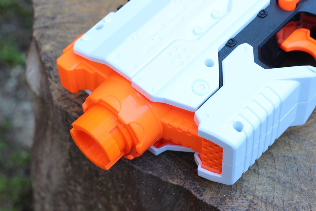 Blasters3D's tweet photo. Blasters3D Modulus Barrel Adapter Type I (PT+) for Nerf Rival Helios XVIII-700 Blaster https://t.co/GmiHKzpr4U Allows you to use foam dart and foam ball muzzle mods. #NerfMod #PewPew #OutdoorPlay #scifi #cosplay https://t.co/pw3tGwOSJW