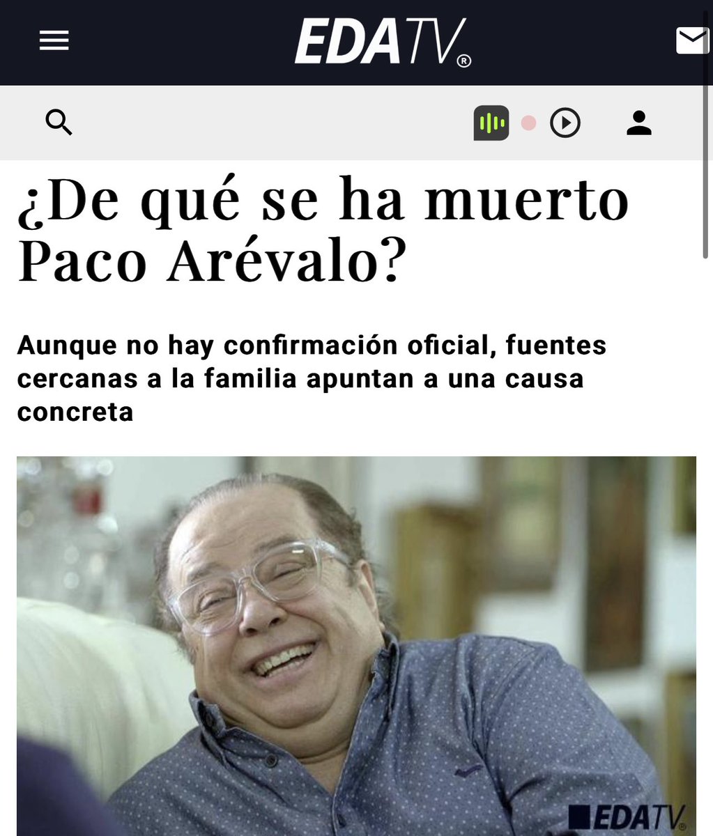 La causa de la muerte de Paco Arévalo edatv.news/noticias/56417…