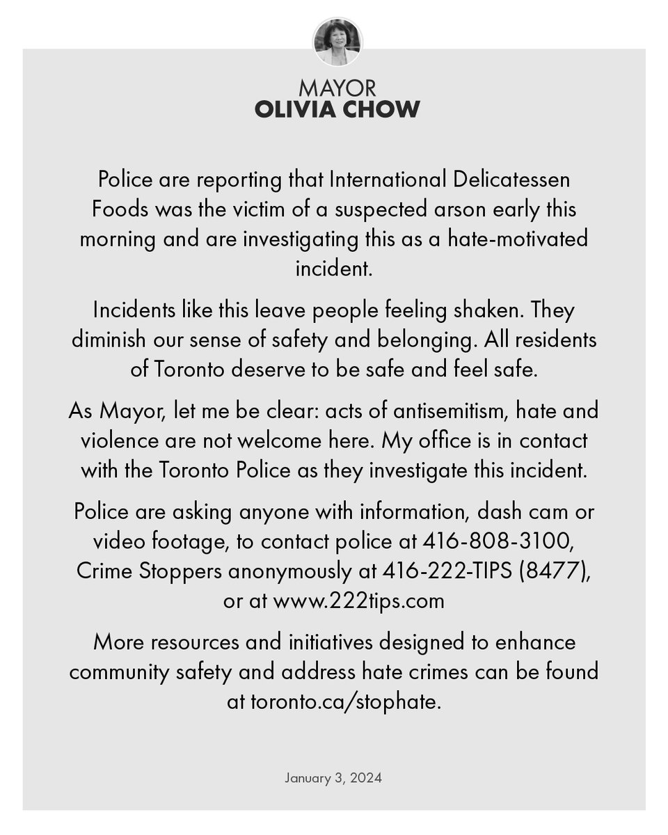 Mayor Olivia Chow 🇨🇦 tweet media