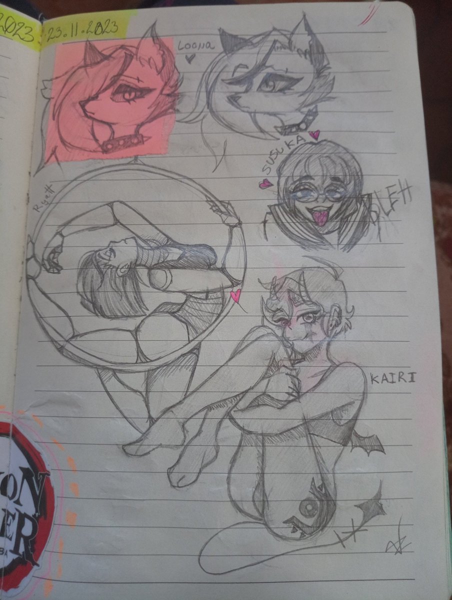 0rutov_Vella's tweet image. Last sketches of the last year (⁠ ⁠◜⁠‿⁠◝⁠ ⁠)⁠♡

#sketches #doodle #sketchbook #HelluvaBossLoona #HelluvaBossOC #originalcharacter