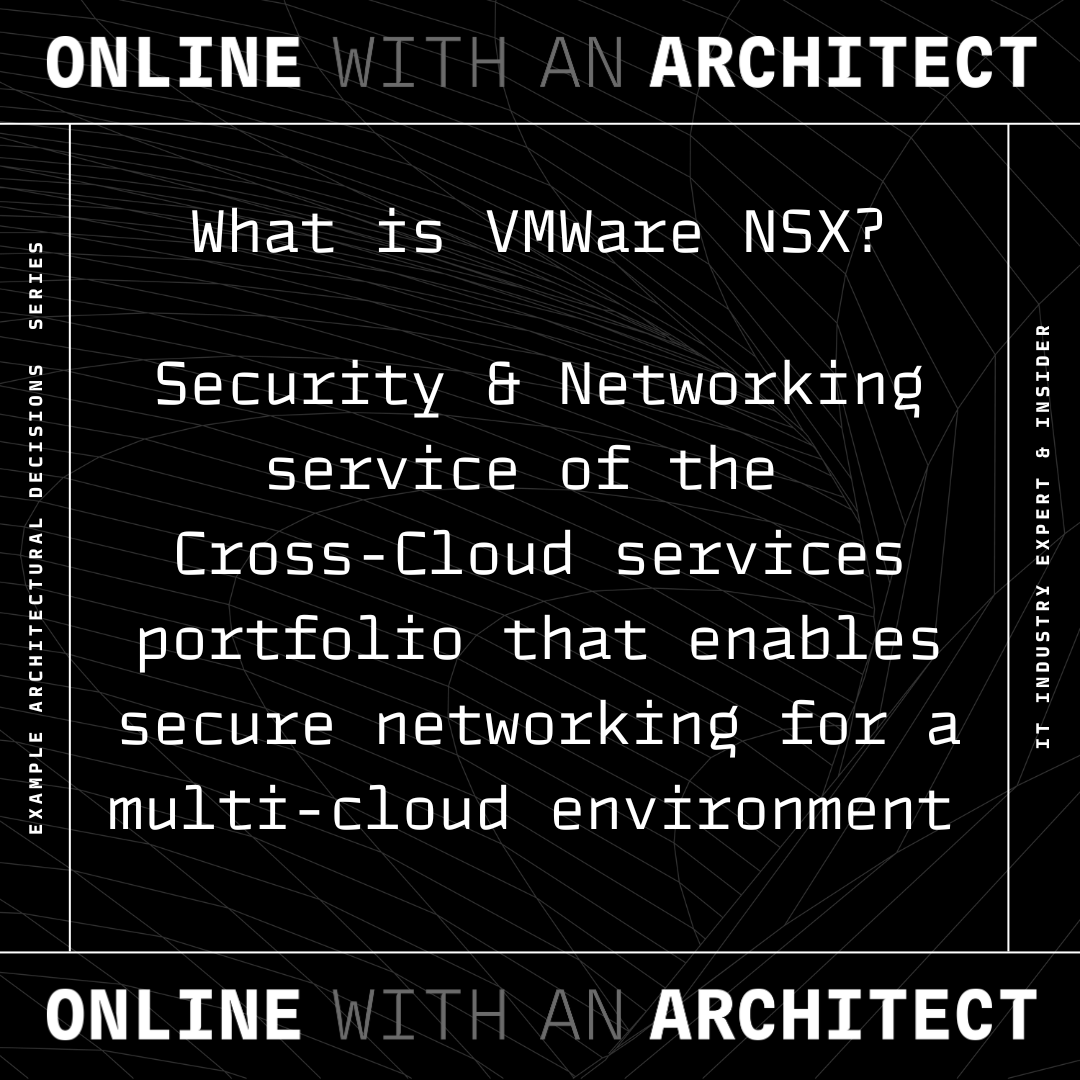 OWAArchitect's tweet photo. STAY TUNED!!

#OWAArchitect's first EXAMPLE ARCHITECTURAL DECISIONS episode for 2024 is loading....

Join us soon for:
NSX Unleashed: @LuisChanu 's Deep Dive into Topologies, Constraints, and Strategies!

#vmware #vmwarensx #broadcom #podcast #TechNews #YouTube #security @VMware
