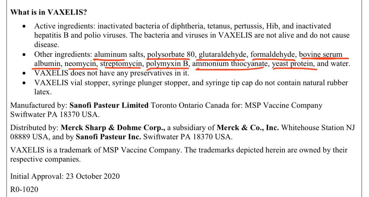 NEW CHILDHOOD VACCINE ALERT!! It’s called VAXELIS and it has 6 (yes SIX) vaccines in one shot. Here are the facts: 🛑This is the first ever 6 in 1 shot. 🛑They are marketing it as preservative-free, yet the ingredients it has are still very toxic. 🛑Ingredients: aluminum (a…