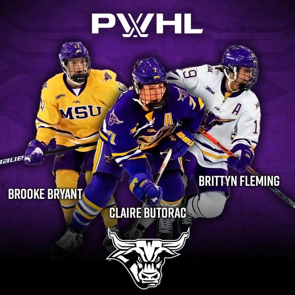 MinnStWHockey's tweet photo. Good luck to three former Mavericks in their first PWHL game, as PWHL-Minnesota takes on PWHL-Boston tonight at 6pm CST #mavfam https://t.co/d1xAKItPVY