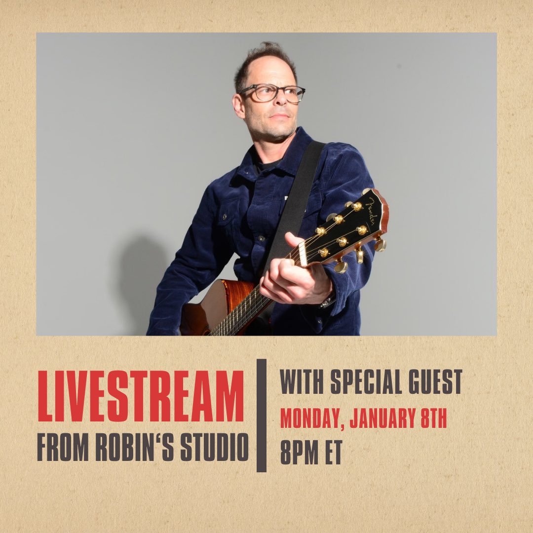 Livestream from Robin’s Studio 1/8/24 at 8pm ET on our Facebook and YouTube pages.