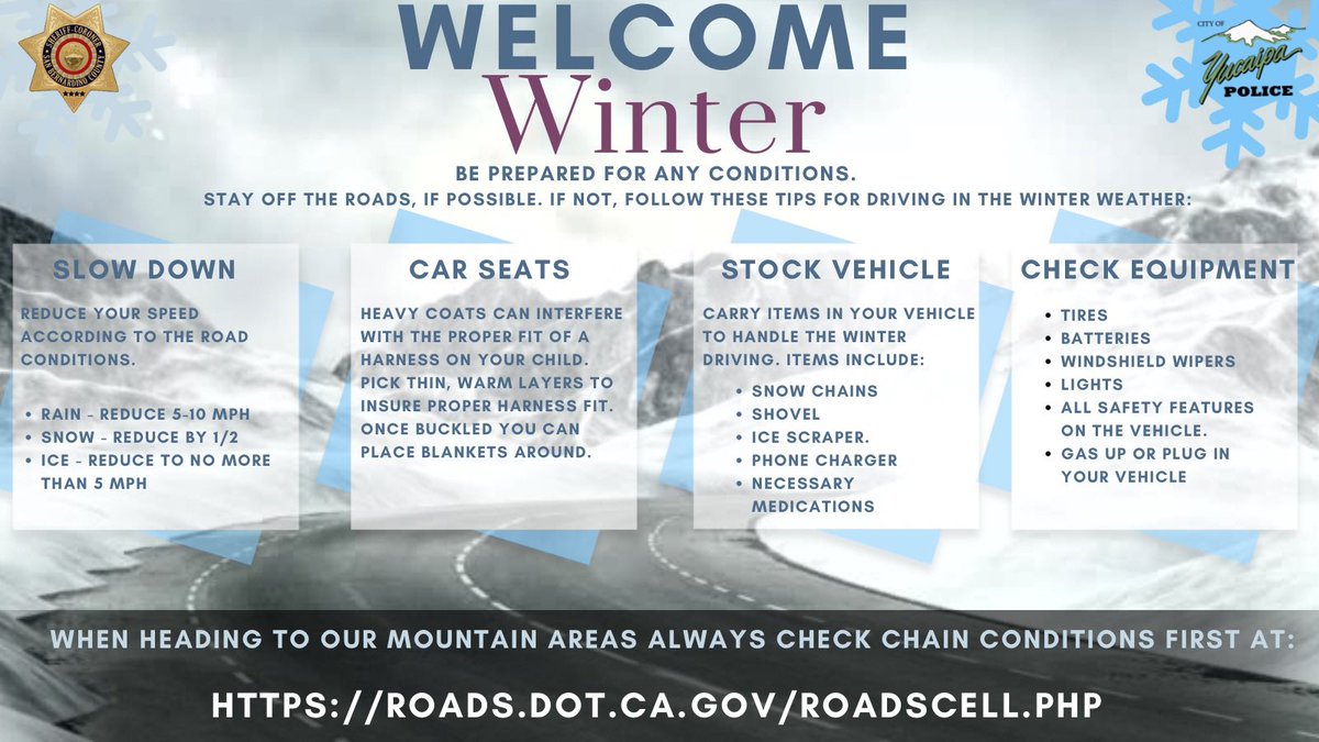 YucaipaPD's tweet image. Adapt and Drive Safely: In adverse weather, prioritizing caution and preparedness for a secure journey on the road.

#YucaipaPD #Drivesafe #Weathertips
