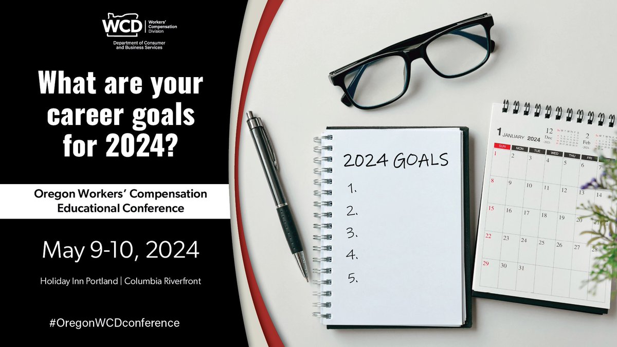 DCBS (@oregondcbs) on Twitter photo What are your career goals for 2024? 🌟
Does your business have employees? If you’re responsible for staff members, this conference is for you! Get a jump-start on the latest info in workers’ comp by saving your spot #OregonWCDconference! Register at workcompevent.com/oregon. What are your career goals for 2024? 🌟
Does your business have employees? If you’re responsible for staff members, this conference is for you! Get a jump-start on the latest info in workers’ comp by saving your spot #OregonWCDconference! Register at workcompevent.com/oregon.