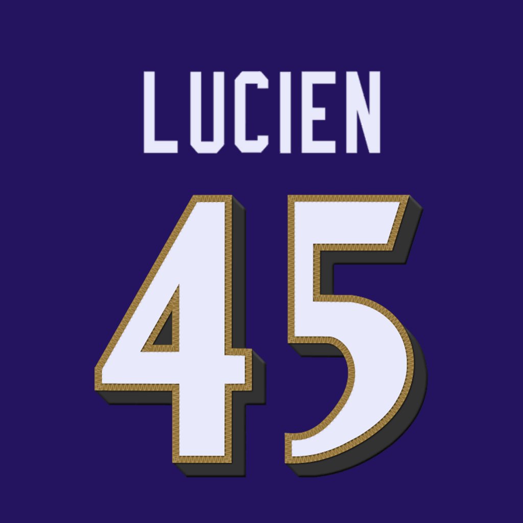 Baltimore Ravens DB Jeremy Lucien (<a href="/j_luc21/">Jeremy Lucien</a>) is wearing number 45. #RavensFlock