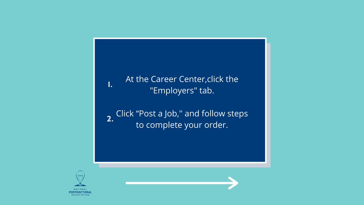 nationalpostdoc's tweet image. The NPA Career Center allows postdocs to search for jobs by title, keyword or location. With over 12,000 job listings, you&apos;re bound to find your dream job.

Get more information at 🔗careers.nationalpostdoc.org // #postdocs #postdocoffices #postdocassociations #jobsearch #careers