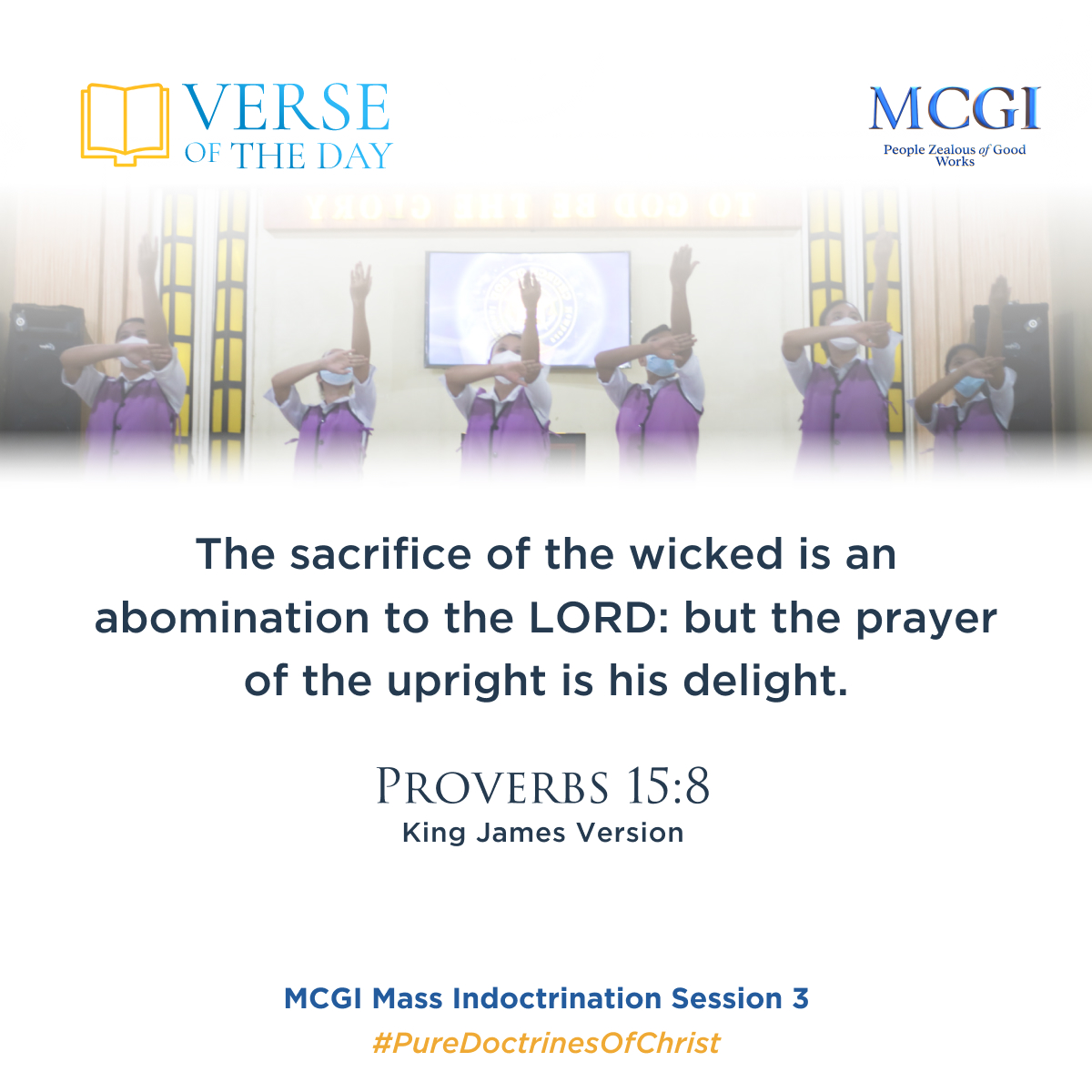 mcgidotorg's tweet photo. The sacrifice of the wicked is an abomination to the LORD: but the prayer of the upright is his delight.

(Prov. 15:8, KJV)

The Right Way to Pray
#PureDoctrinesOfChrist https://t.co/MYc2DoS4rE