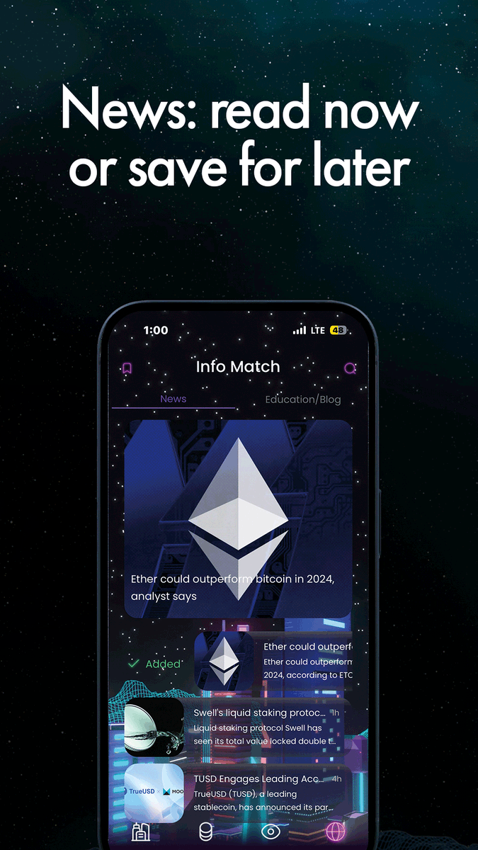 Base8App's tweet photo. Are you already using a crypto app like #Coinbase or #Binance and want to know what makes #Base8 different? Ok:

• The experience: Our app is like a little crypto world you visit, not just a page with numbers to stare at.

• The ease of use: Want to create a watchlist? Save a news article to read later? Cancel an order? Just swipe right or left.

• Base units: kSAT and pWEI lets everyone afford whole units of Bitcoin and Ethereum.