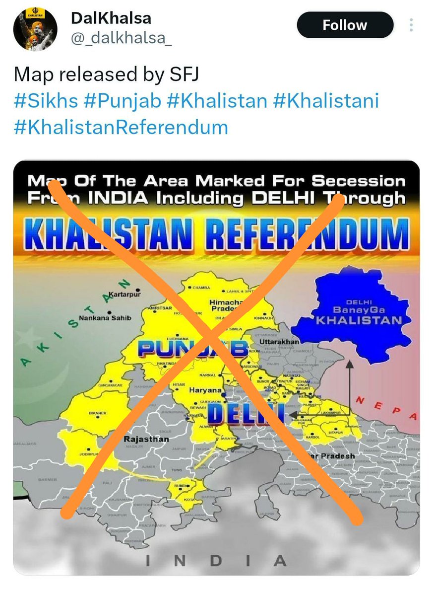 There is no such power in this world 🌎 who can divide  our India . #UnitedIndia #SayNoToKhalistan