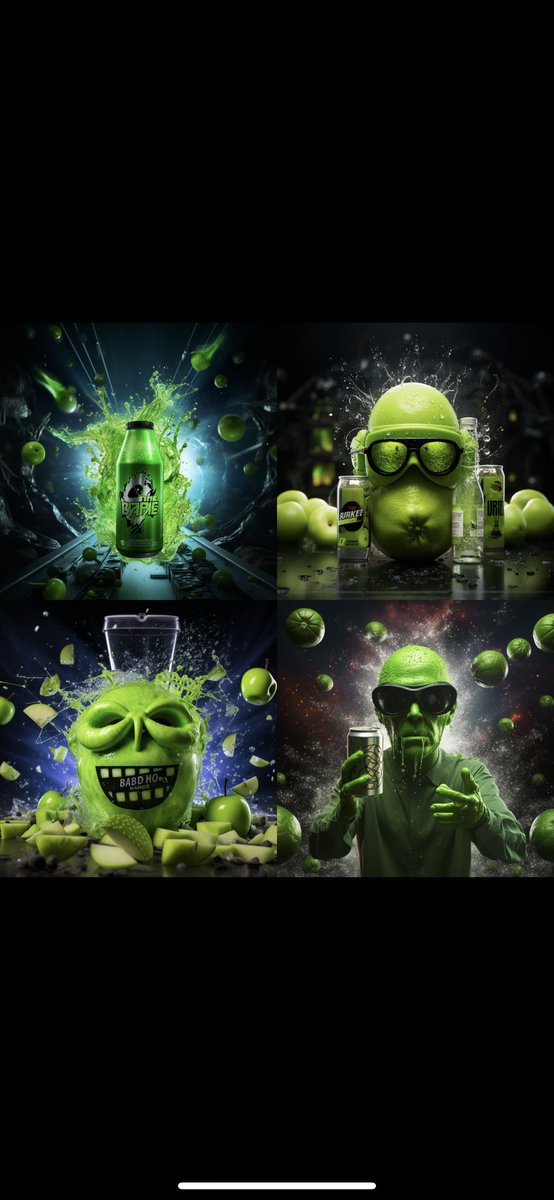 I asked AI to imagine a mascot for the new @BeatboxBevs green apple flavor #beatboxfam #beattboxbeverages