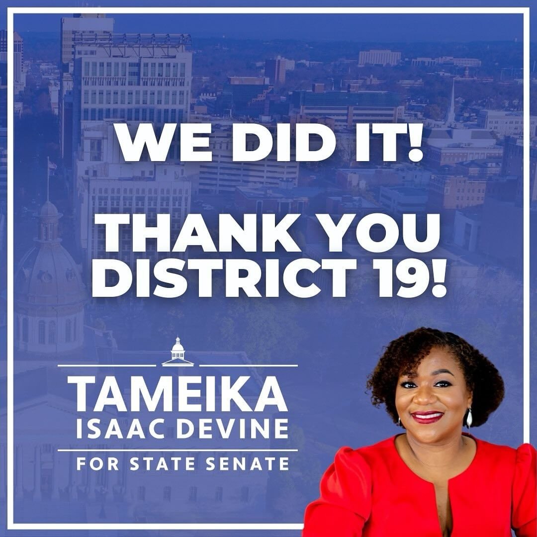 👏🏽👏🏽👏🏽 Congratulations to our very own, Senator Elect, Soror Tameika Issac Devine... a victory well deserved!
