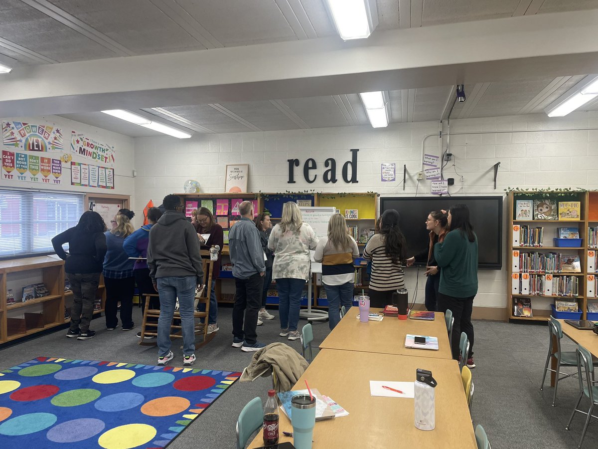 Our gallery walk with areas; recess/playground, hallway, cafeteria, arrival/dismissal and bathroom.